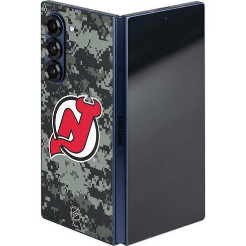 NHL New Jersey Devils Camo Galaxy Z Fold6 Skin