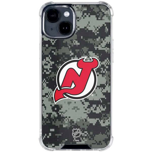 NHL New Jersey Devils Camo iPhone 15 Clear Case