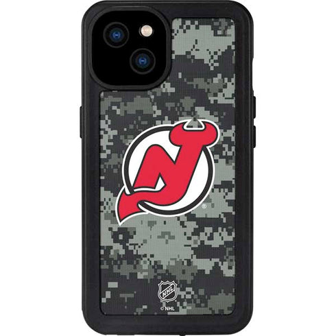 NHL New Jersey Devils Camo iPhone 15 Plus Waterproof Case
