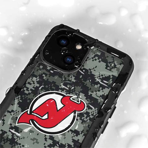 NHL New Jersey Devils Camo iPhone 15 Plus Waterproof Case