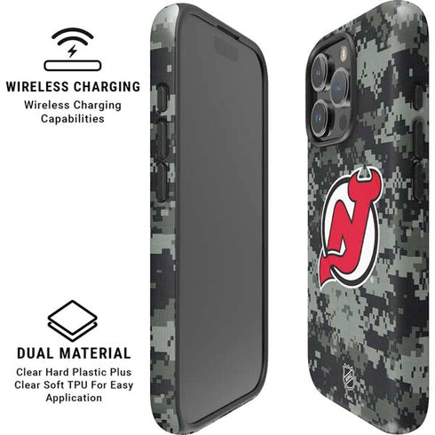 NHL New Jersey Devils Camo iPhone 16 Pro Max Magsafe Impact Case