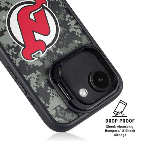 NHL New Jersey Devils Camo iPhone 16e Kickstand Case