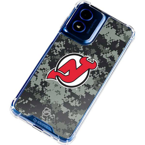 NHL New Jersey Devils Camo Moto G 5G (2024) Clear Case
