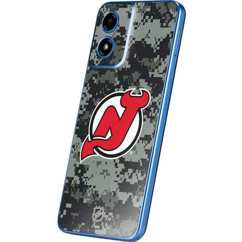 NHL New Jersey Devils Camo Moto G Play 4G (2024) Skin