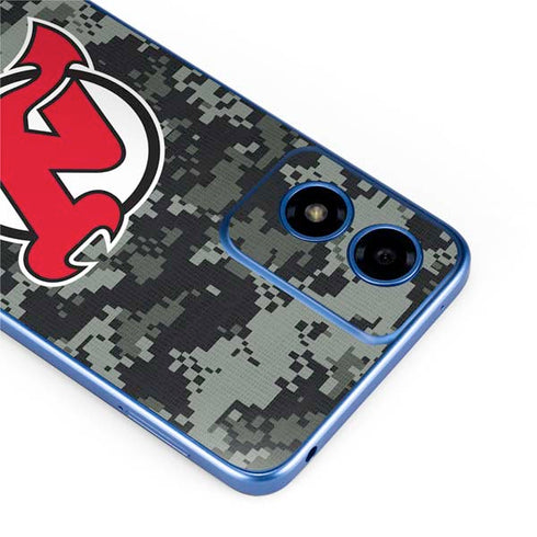 NHL New Jersey Devils Camo Moto G Play 4G (2024) Skin