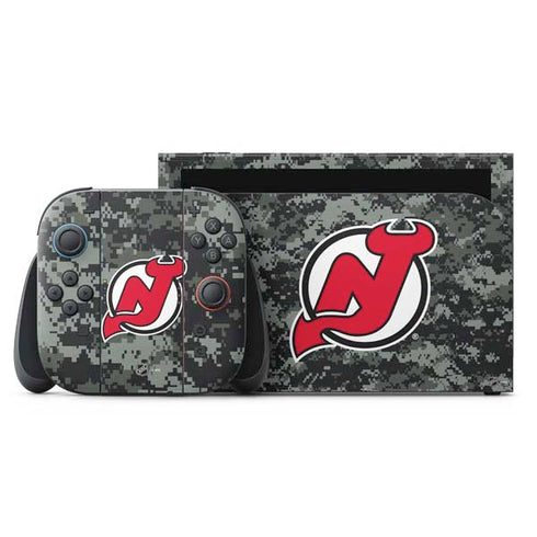 NHL New Jersey Devils Camo Nintendo Switch 2 (2025) with Joy-Con Skin