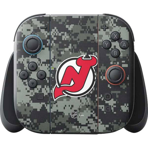 NHL New Jersey Devils Camo Nintendo Switch 2 (2025) with Joy-Con Skin