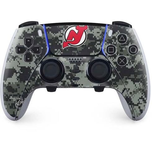 NHL New Jersey Devils Camo PS5 DualSense Edge Pro Controller Skin