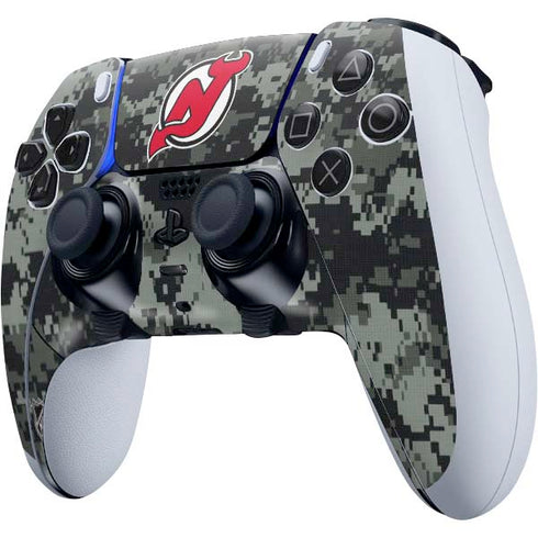 NHL New Jersey Devils Camo PS5 DualSense Edge Pro Controller Skin