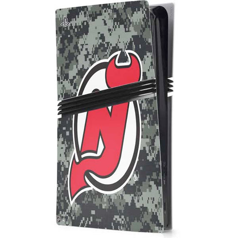 NHL New Jersey Devils Camo PS5 Pro Console Skin