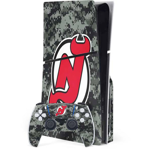 NHL New Jersey Devils Camo PlayStation PS5 Skins