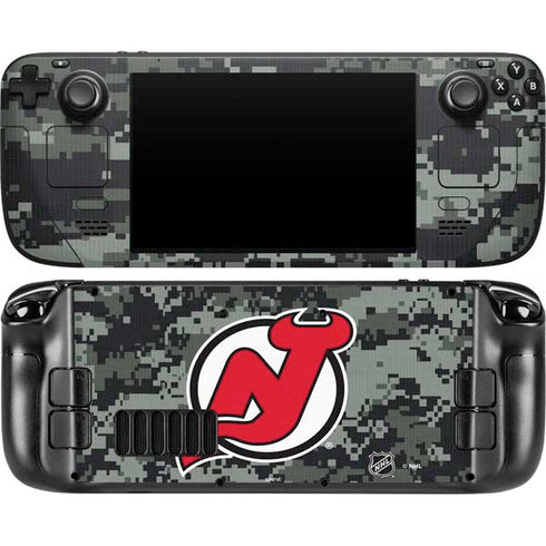 NHL New Jersey Devils Camo Steam Deck Handheld Gaming Computer OLED Skin