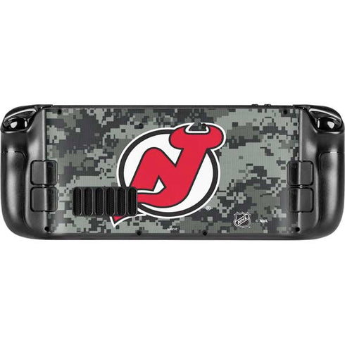 NHL New Jersey Devils Camo Steam Deck Handheld Gaming Computer Skin