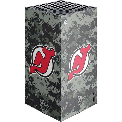 NHL New Jersey Devils Camo XBox Series X Digital Edition Console Skin