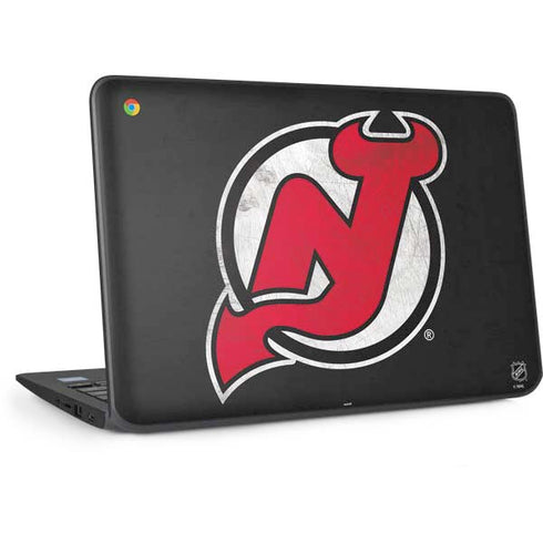 NHL New Jersey Devils Distressed HP Chromebook Skin