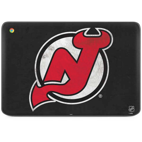 NHL New Jersey Devils Distressed HP Chromebook Skin