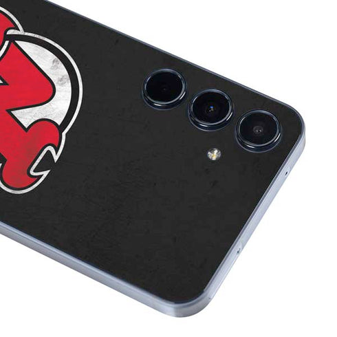 NHL New Jersey Devils Distressed Galaxy A35 5G Skin
