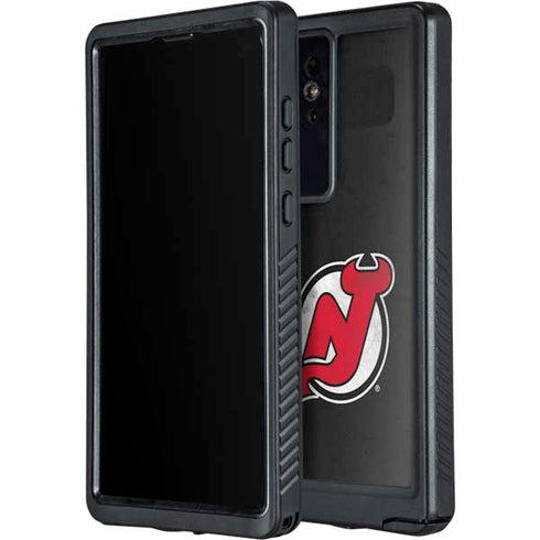 NHL New Jersey Devils Distressed Galaxy S24 Ultra Waterproof Case