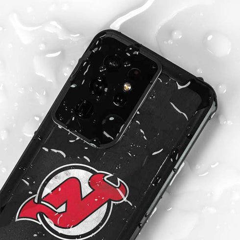 NHL New Jersey Devils Distressed Galaxy S24 Ultra Waterproof Case