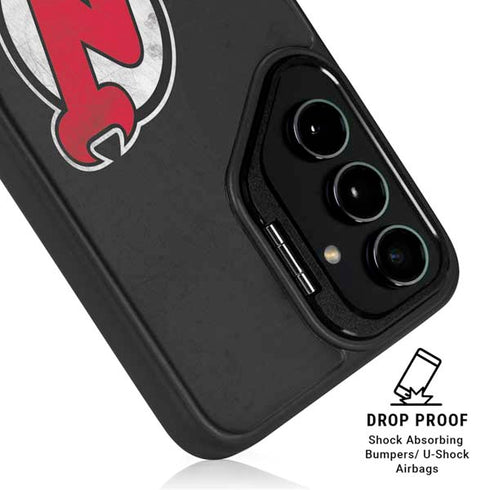 NHL New Jersey Devils Distressed Galaxy S25 FE Kickstand Case