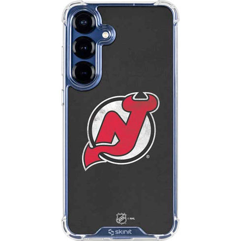 NHL New Jersey Devils Distressed Galaxy S25 Plus Clear Case
