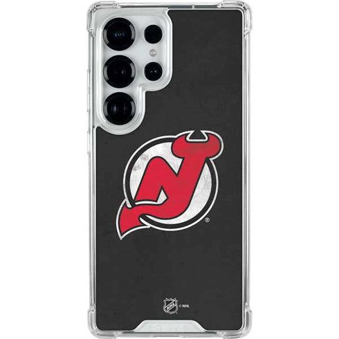 NHL New Jersey Devils Distressed Galaxy S25 Ultra Clear Case