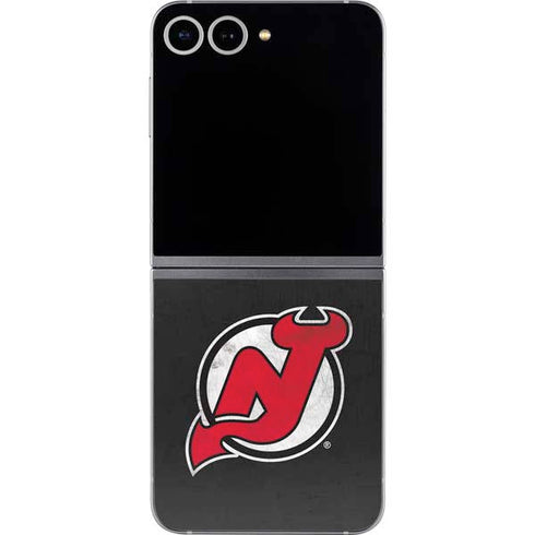 NHL New Jersey Devils Distressed Galaxy Z Flip6 Skin