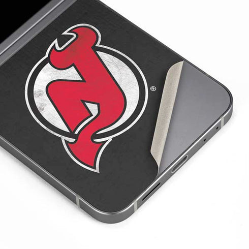 NHL New Jersey Devils Distressed Galaxy Z Flip6 Skin