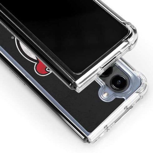 NHL New Jersey Devils Distressed Galaxy Z Fold5 5G Clear Case