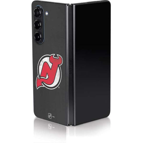 NHL New Jersey Devils Distressed Galaxy Z Fold5 5G Skin