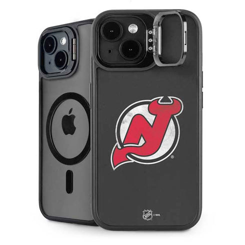 NHL New Jersey Devils Distressed iPhone 15 Plus Kickstand Case