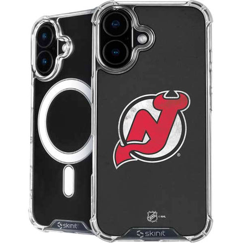 NHL New Jersey Devils Distressed iPhone 16 MagSafe Case