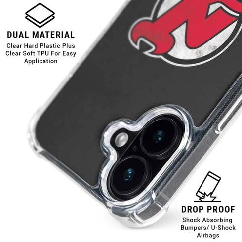 NHL New Jersey Devils Distressed iPhone 16 MagSafe Case