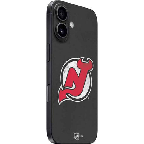 NHL New Jersey Devils Distressed iPhone 16 Plus Skin