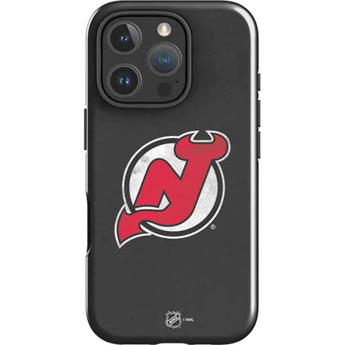 NHL New Jersey Devils Distressed iPhone 16 Pro Max Impact Case