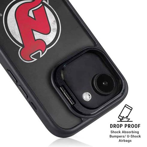 NHL New Jersey Devils Distressed iPhone 16e Kickstand Case