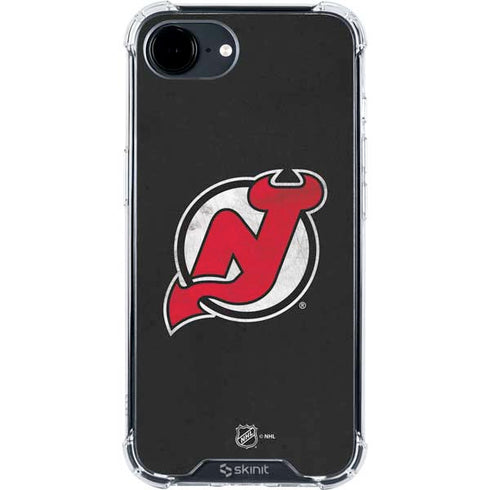 NHL New Jersey Devils Distressed iPhone 16e Clear Case