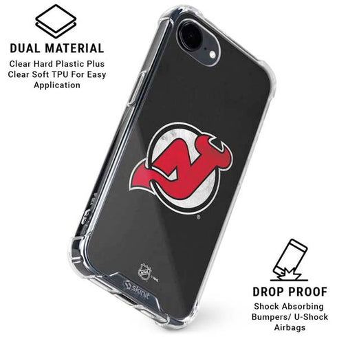 NHL New Jersey Devils Distressed iPhone 16e Clear Case