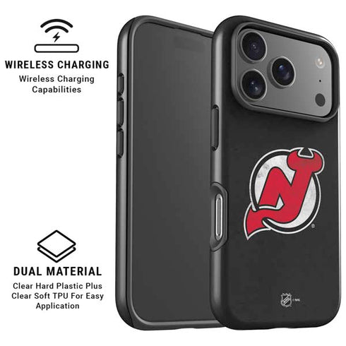 NHL New Jersey Devils Distressed iPhone 17 Pro Max Magsafe Impact Case