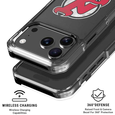 NHL New Jersey Devils Distressed iPhone 18 Pro Clear Case