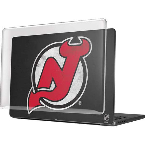 NHL New Jersey Devils Distressed MacBook Pro 14in (2021-24) Case plus Skin