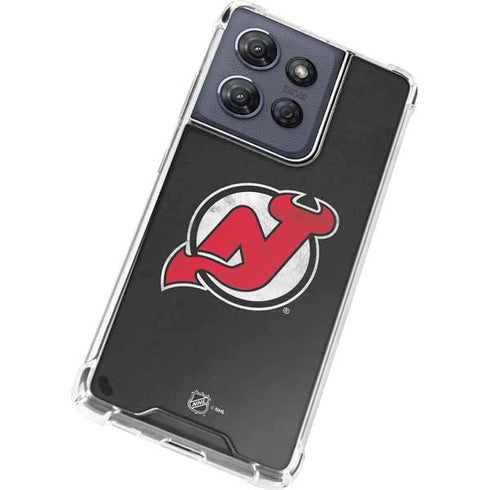 NHL New Jersey Devils Distressed Moto G Play 5G (2025) Clear Case