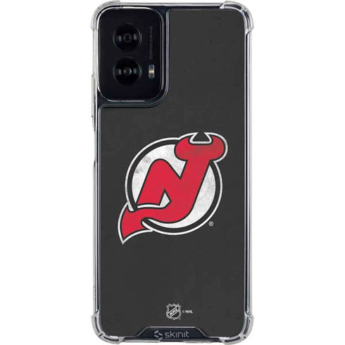 NHL New Jersey Devils Distressed Moto G Power 5G (2024) Clear Case