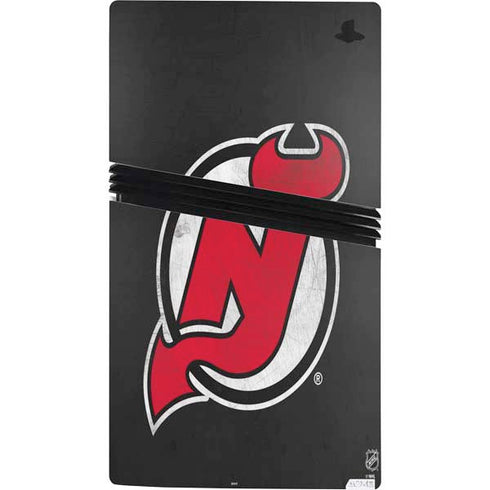 NHL New Jersey Devils Distressed PS5 Pro Bundle Skin