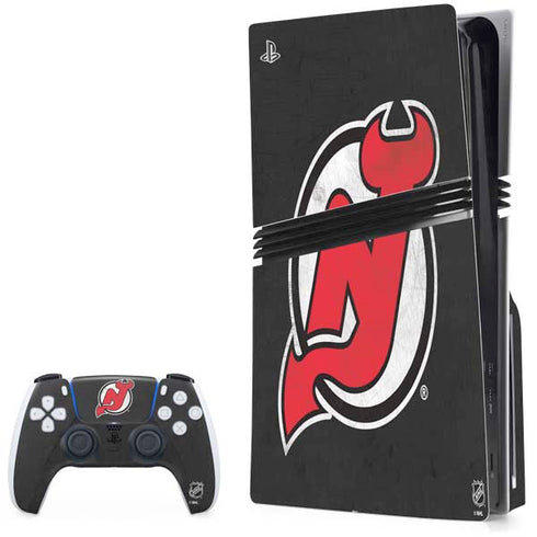NHL New Jersey Devils Distressed PlayStation PS5 Skins