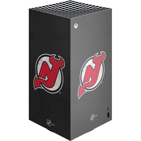NHL New Jersey Devils Distressed XBox Series X Digital Edition Console Skin