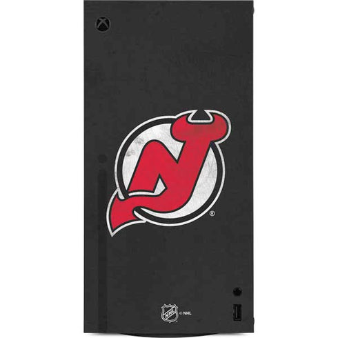 NHL New Jersey Devils Distressed XBox Series X Digital Edition Console Skin
