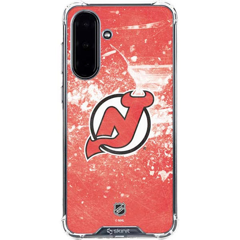 NHL New Jersey Devils Frozen Galaxy A36 5G Clear Case