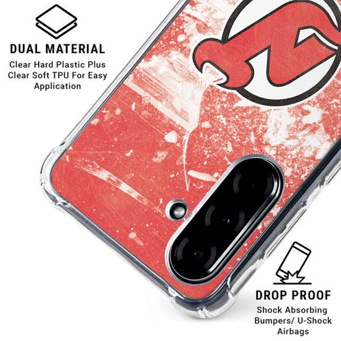 NHL New Jersey Devils Frozen Galaxy A36 5G Clear Case