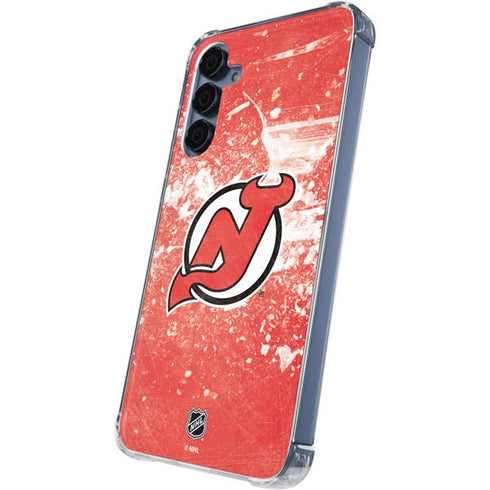 NHL New Jersey Devils Frozen Galaxy A55 5G Clear Case